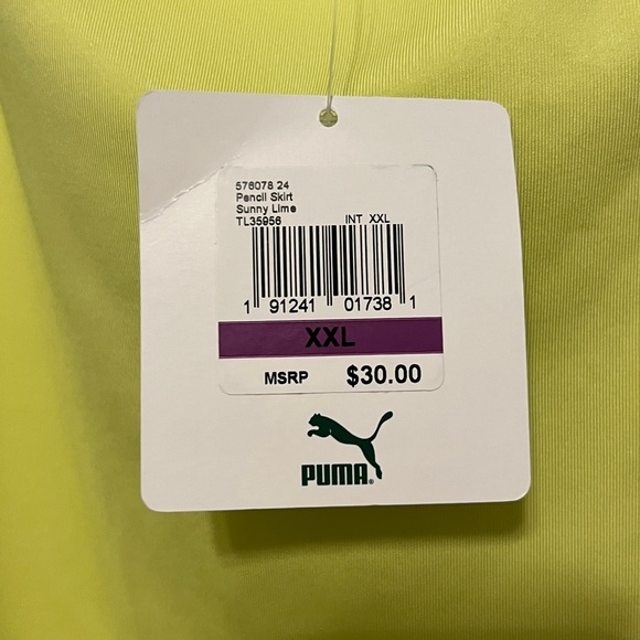 NEW Puma Women's Bright Green Pencil Skirt - Picture 4 of 6